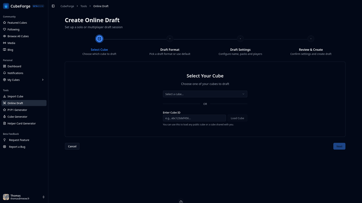 Draft setup before update